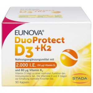 EUNOVA DuoProtect D3+K2 2000 I.E./80 μg Kapseln